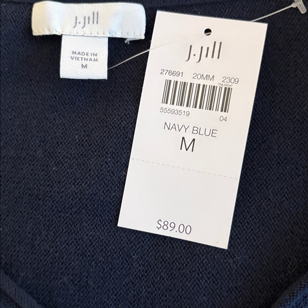 J.Jill V-neck Fringe Hem Sweater Tunic - Picture 5 of 6